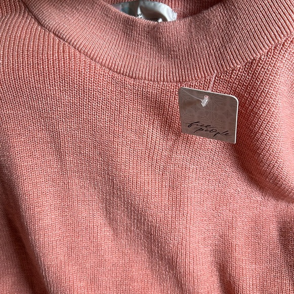 Free People Malibu Solid Surf Set Knit Sweater Coral Pink XS - Picture 6 of 14